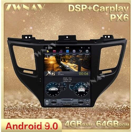 Tesla style Android 9.0 Car multimedia player head unit for Hyundai Tuscon 2015-2019 car gps navi radio audio stereo big screen