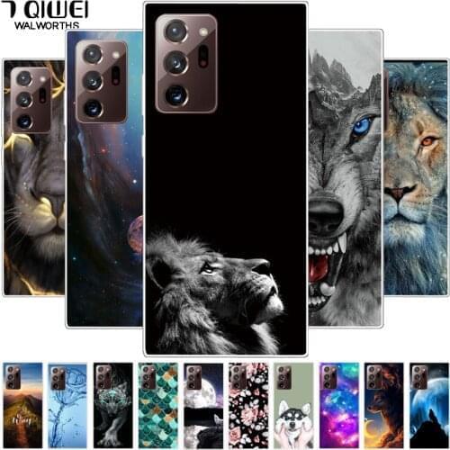 For Samsung S21 Ultra Case Note20 Silicone Soft Lion Wolf Back Cover For Samsung Galaxy S21 / S21 Plus 5G phone Case TPU s 21