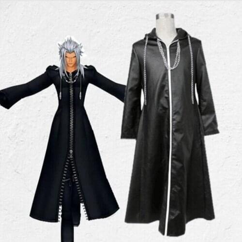 Game Kingdom Hearts II Organization XIII Cloak Cosplay Costume Organization XIII Party Halloween Cosplay Costume Windbreaker Set