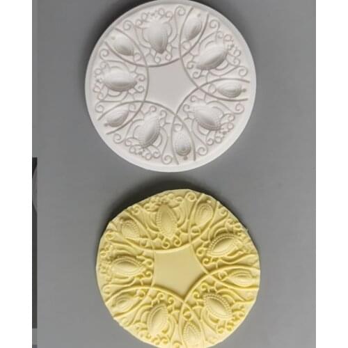 Cake Tools cupcake flower mat silicone mold Decorating Cupcake topper fondant tool mould