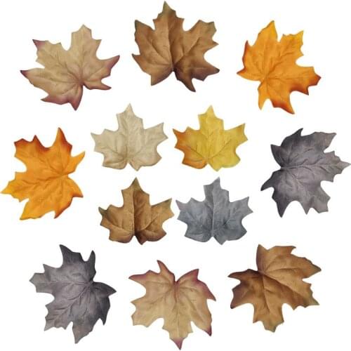 36Pcs Artificial Silk Maple Leaves Autumn Plant Artificial Plant Leaves For Home Wedding Party Christmas Decoration Scrapbooking