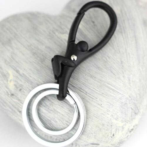 Creative Athlete Sportsman Keychain Key Chain Ring Key Fob Pants Buckle Double Loops Keyring Key Holder 84035