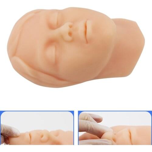 Female/male Micro-shaping silicone head model simulation facial injection suture skin practice teaching aids