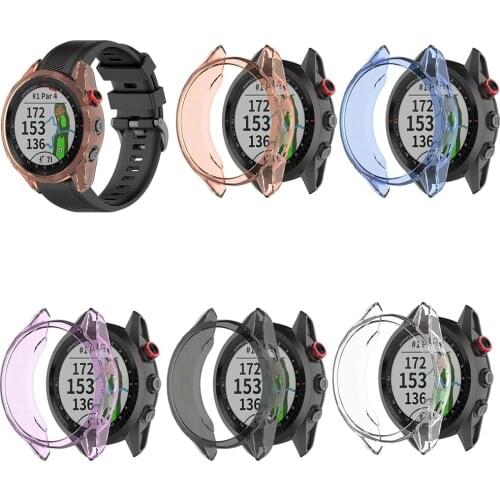 Soft TPU Watch Protective Case Ultra-Slim Transparent Shell Cover Case for Garmin Approach S62 Smartwatch Accessories