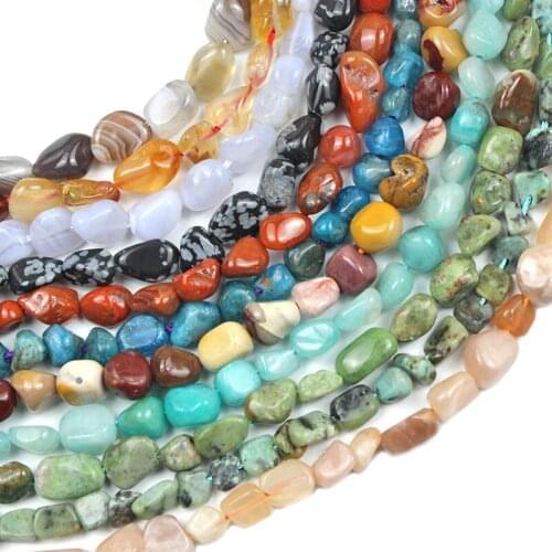 Natural Irregular Shape Agates Crystal Quartz Apatite Stone Loose Spacer Beads For Jewelry Making DIY Bracelet Necklace 15