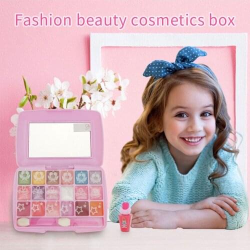 Disney Makeup Palette Girls Makeup Kit Kids Toys Eyeshadow Blush Lip Gloss Nail Gel Makeup Brush Set Children Cosmetic Palette