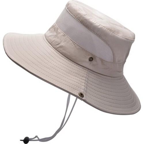 Unisex Outdoor Bucket Hats Sun Protection Breathable Fisherman Cap Solid Casual Foldable Bucket Hat Chapeau De Pêcheur #T2P