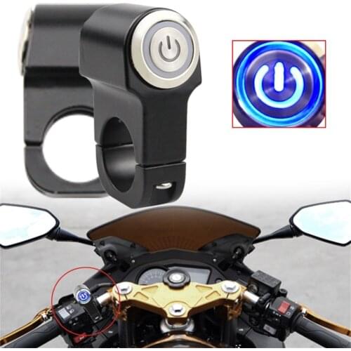 Motorcycle Handlebar Switch 22mm Multifunctional Headlight Fog Light Switch With Blue Backlit Refit For Motorbike Atv Pit Bike