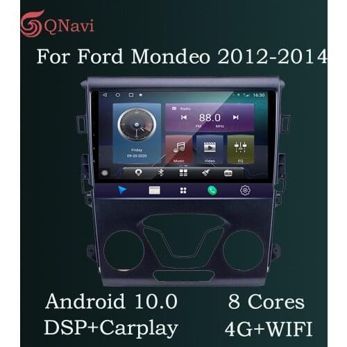 QNavi 8-Core Android 10.0 WIFI 4G Car Radio Multimedia Video Player Auto Stereo GPS For Ford Mondeo Fusion 2012-2014 SWC FM USB