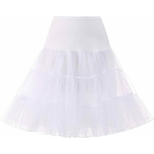 Romantic Women Petticoat Nylon Yoke Underskirt For Vintage Dress