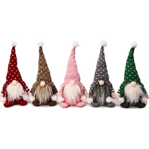 Christmas Santa Gnome Plush Doll Swedish Tomte Ornaments For Christmas Party Decoration New Year Home Christmas Tree Decoration