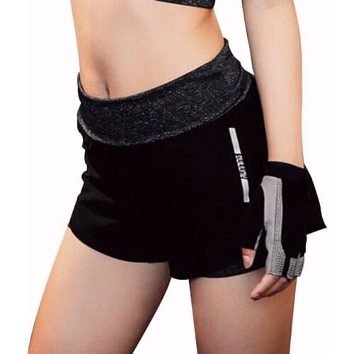 SALSPOR Fashion Yoga Shorts Women High Waist Push Up Quick Dry Shorts Gym Fitness Breathable Elastic Double Layer Short Pants