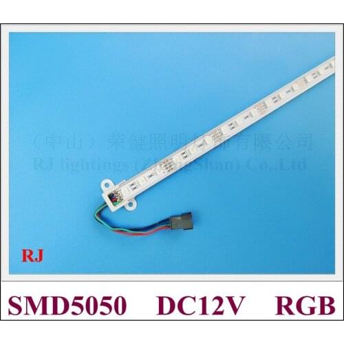 SMD 5050 RGB LED rigid strip light 5050 RGB LED light bar cabinet light 100cm DC12V 60 led / pcs best price Fedex free shipping