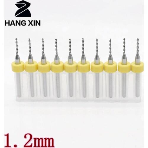 HANGXIN 1.2mm PCB Print Circuit Board Drill Bits Tool Kit Carbide Micro CNC 10PCS PCB Drill Bits Power Tools Circuit Board Drill