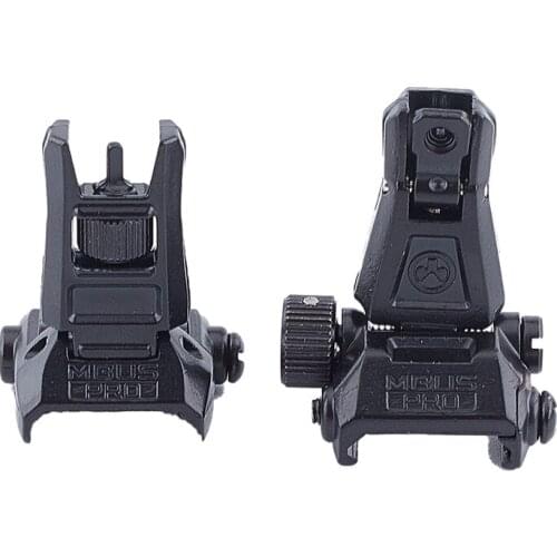 Tactical Metal Sight Flip-Up Front & Rear Sight Set for M4 AR15 20mm Picatinny RIS /RAS Rail Hunting Sight