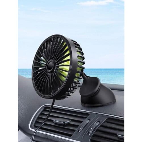 12V/24V 360 Degree All-Round Adjustable Car Auto Air Cooling Head Fan Low Noise Car Auto Cooler Air Fan Car Fan with 3 Speed