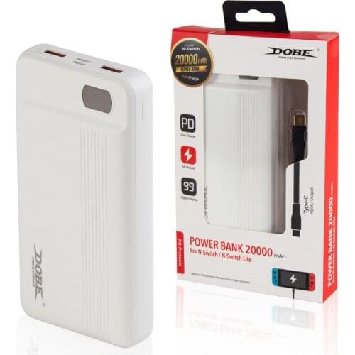 Power Bank 20000mAh Portable Charger + USB Type C for Nintend Switch Lite and NS Console Fast Charging External Back-up Battery