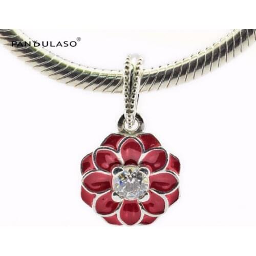 Oriental Bloom Pendant Charm 925 Silver Original Beads For Jewelry Making For European Woman Bracelets DIY Sterling Silver Beads