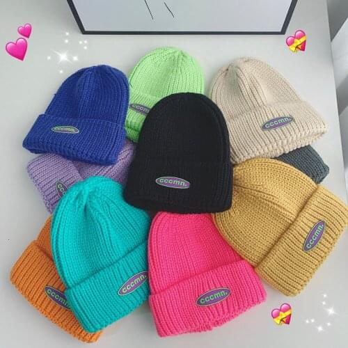 Peatacle Knitted Hat Female Warm Wool Autumn Winter