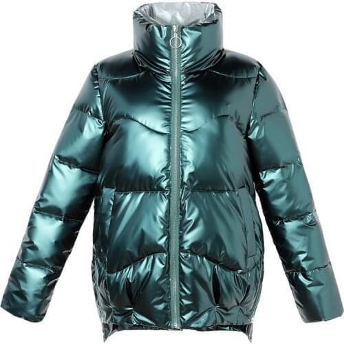 Womens Winter Hooded Cotton Jacket New Long-sleeved Jacket Women Flashion Parka Cotton Warm Solid Color Slim Long Coat Women