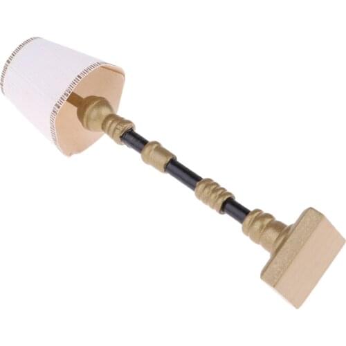 1/12 Dollhouse Miniature Furniture White Lampshade Floor Lamp Light Model