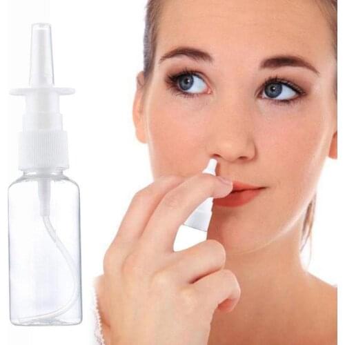 10/20/30ml Transparent Empty Plastic Nasal Spray Bottles Pump Sprayer Mist Nose Spray Refillable Bottles Accessories