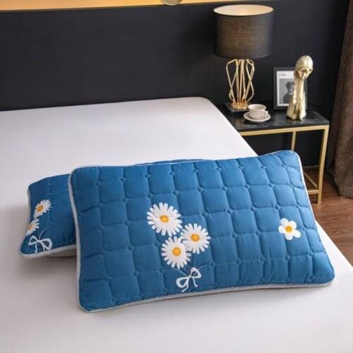 100% Cotton Pillow Case Cartoon Zip PillowCases Winter Bedding Set Soft Warm For Home Bed Pillow Thick Cover 2PCS/Set Bedding