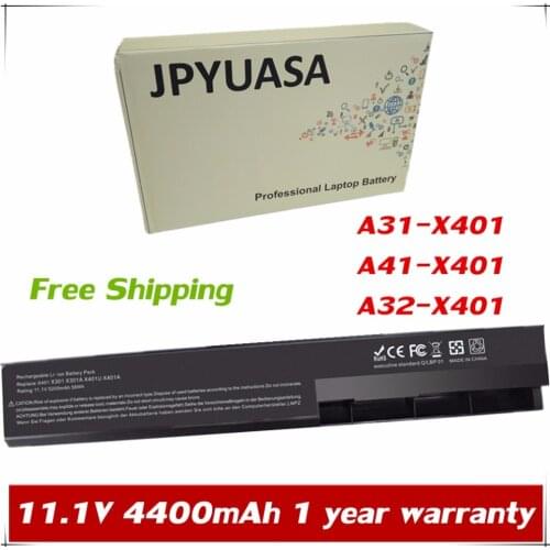 7XINbox 10.8V A31-X401 A41-X401 A32-X401 Battery For ASUS X301 X301A X301U X401 X401A X501 X501U F301 F301A F401 F501 S301