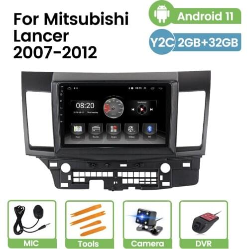 2+32G Car Multimedia Player For Mitsubishi Lancer 2008 2009 2010-2012 Android 11 Auto Radio Player GPS Navigation DSP RDS 4 Core