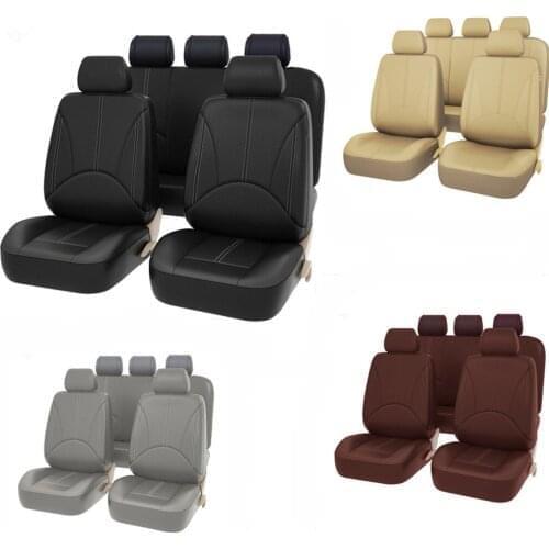 5 Seats PU Leather Car Seat Covers For Honda Odyssey Pilot Vezel Stream Shuttle URV Inspier XRV Automobile Seat Cushion Cover