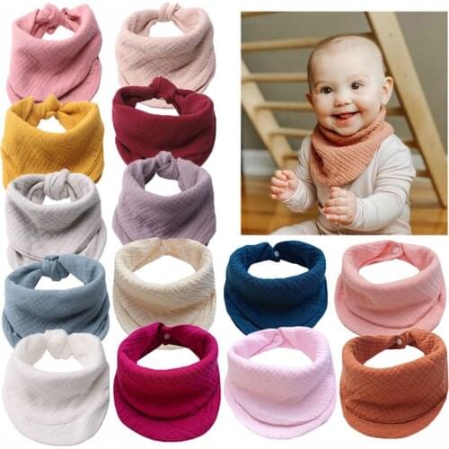 Baby Infants Feeding Bibs Toddler Triangle Drool Scarf Newborn Burp Cloth Soft Pure Cotton Bandana Saliva Girls Boys Towel