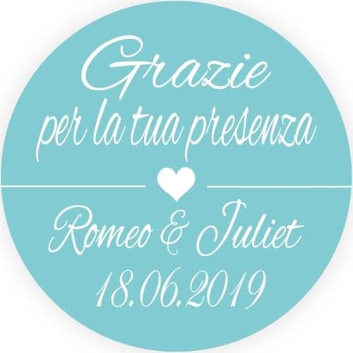 DouxArt 100pcs Stickers Labels Personalized Favors Grazie di essere qui, 40MM Wedding Marriage Communion Handmade Seals V1298