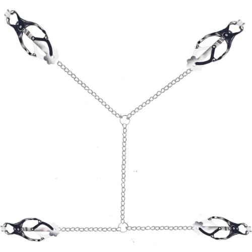 Metal Nipple Clamp Vaginal Clamp Sex Toys For Women Slave Torture Bondage Gear Female Erotic Accessories Stimulate Clitoris