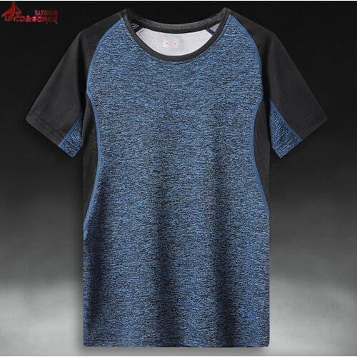 New Quick Dry Sport T Shirt Men summer Short Sleeves Casual Breathable tops Tees fitness GYM workout joggering Tshirt Clothes