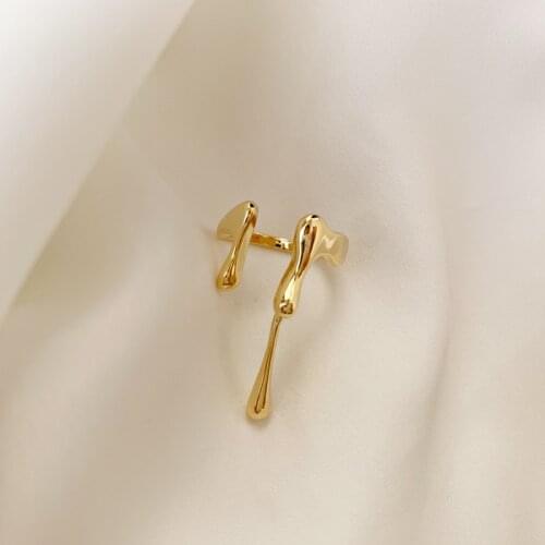 Punk Style Drop Wax Ring For Women Adjustable Open Personality Party Jewelry Gold Hip Hop Girl Vogue Index Finger Rings