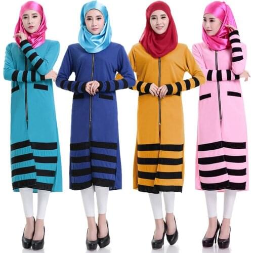 2020 Muslim abaya dress islamic clothes for women hijab dubai jibabs kaftan fashion stripes abaya long dresses abaya turkish