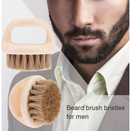Ring Design Bristle Men Shaving Brush Plastic Portable Barber Beard Comb Salon Face Cleaning Mustache Razor Brushes