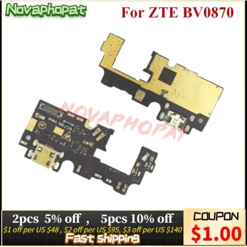 Novaphopat For ZTE BV0870 USB Dock Charging Port Charger Plug Flex Cable Ribbon With Microphone MIC Board