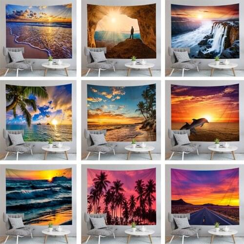 New Landscape Indian Tapestry Wall Hanging Polyester Fabric Art Blanket For Living Room Bedroom Decoration Drop Shipping