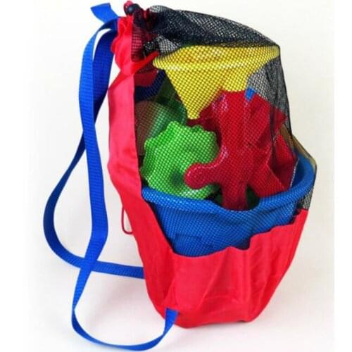 Children Beach Mesh Bath Toys Storage Bag Tote Kids Large Folding Net Bags For ChildrenS Toy Plus Size