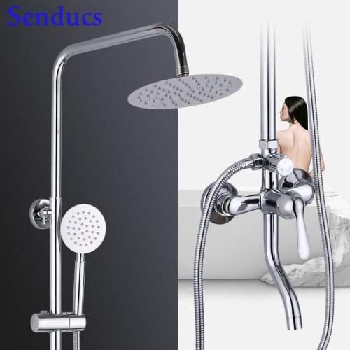 RoHS Electroplated Silver Matte Black Bathroom Shower System Wall Mounted Solid Brass Pvc Pressure Shower Portable Shower