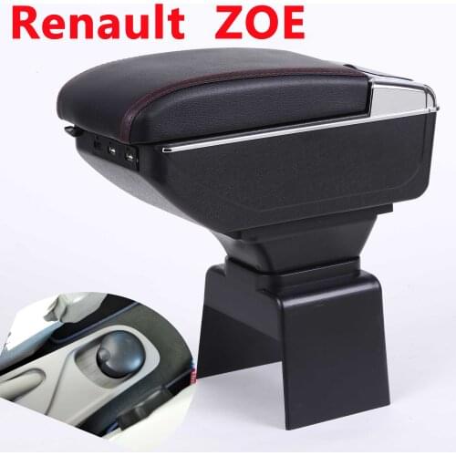 For Renault zoe armrest box universal car center console caja modification accessories double raised with USB
