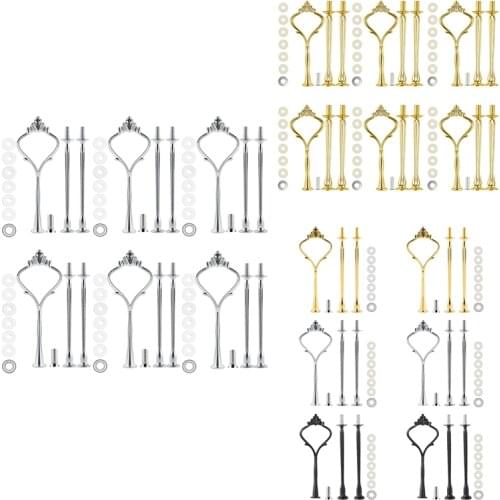 6 Set Tray Hardware for Cake Stand 3 Tier Cake Stand Fitting Hardware Holder for Wedding and Party Serving Tray