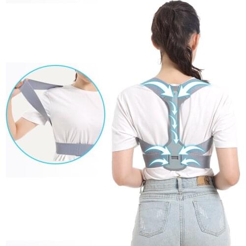 Adjustable Double Pull Steel Plate Shoulder Posture Corrector Clavicle Spine Orthopedic Support Upper Back Brace Belt Ease Pains