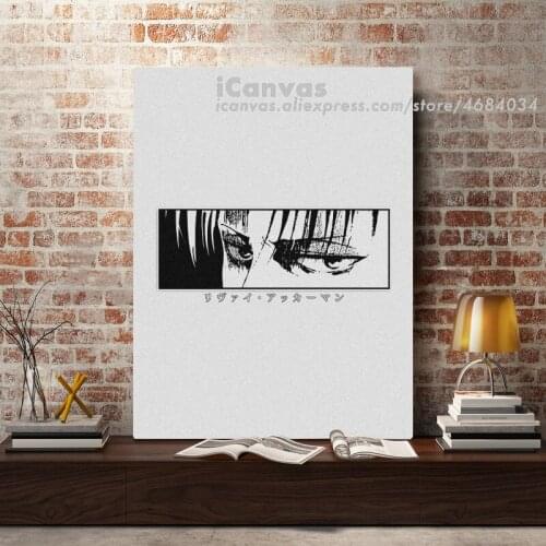 Levi Ackerman Eye Shingeki no Kyojin Anime Decoration Prints Home Decor Canvas Dorm Living Room Bedroom Painting Wall Art Poster