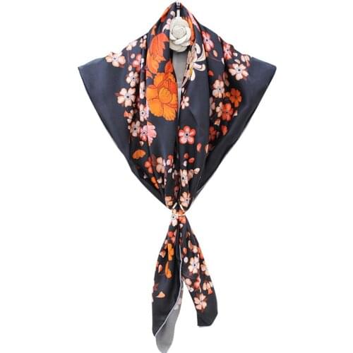 New 90cm Twill Silk Scarf Headscarf Anti-sun Pashmina