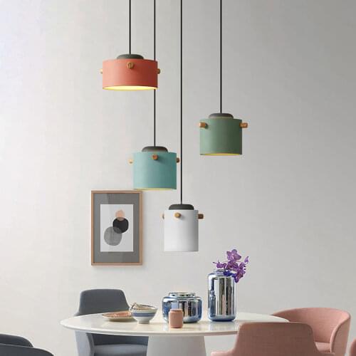 Modern LED Pendant Lights Nordic Colorful Pendant Lamps Living Room Dinning Room luminarias decorativas E27 Bulb Lamp