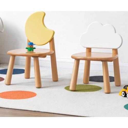 European Beech Backrest Simple Study Stool Solid Wood Childrens Chair Environmental Protection Student Writing Детская мебель