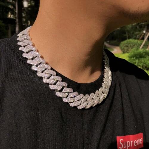 Iced out Bling bling Copper Cuban Chain Jewelry for men