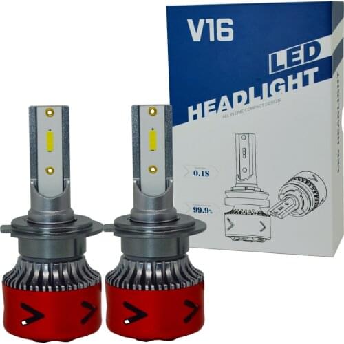 LED CSP Car HeadLight Bulb H7 H1 H4 H11 9005 9006HB3 HB4 Farol Lamp CSP Chip NO Error 12V 6000K High Power